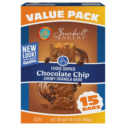 Sunbelt Bakery Fudge Dipped Chewy Chocolate Chip Granola Bars Value Pack