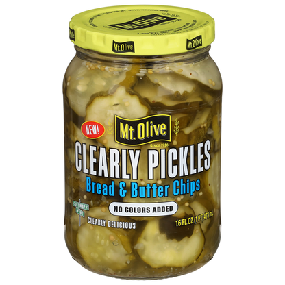 Mt. Olive Bread &amp; Butter Chips Clearly Pickles