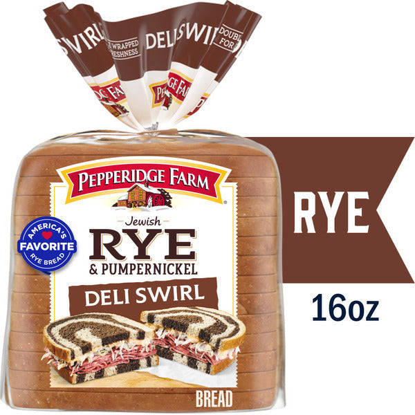 Pepperidge Farm Jewish Rye &amp; Pumpernickel Deli Swirl Bread  DestGlow