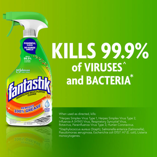 SC Johnson fantastik Disinfectant Multi-Purpose Cleaner Spray Bottle, Fresh Scent