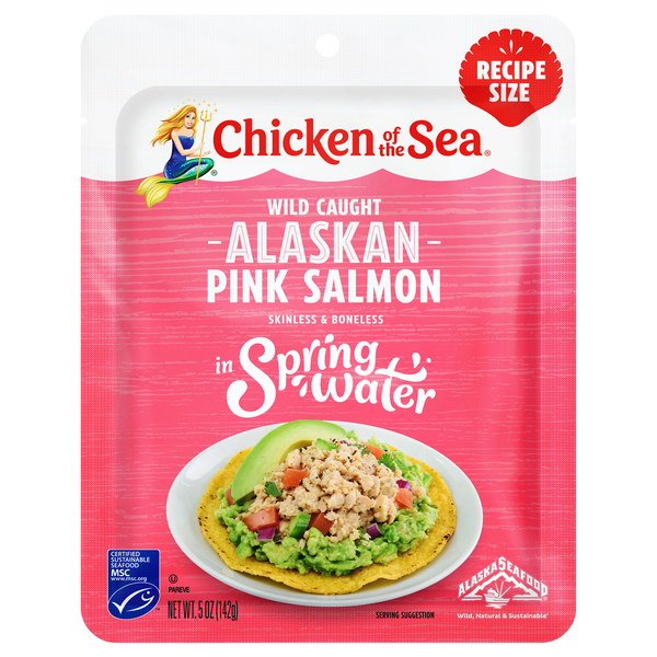 Chicken of the Sea Wild Caught Alaskan Pink Salmon in Spring Water Packet  DestGlow