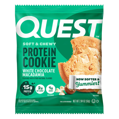Quest Protein Cookie, White Chocolate Macadamia, Soft &amp; Chewy