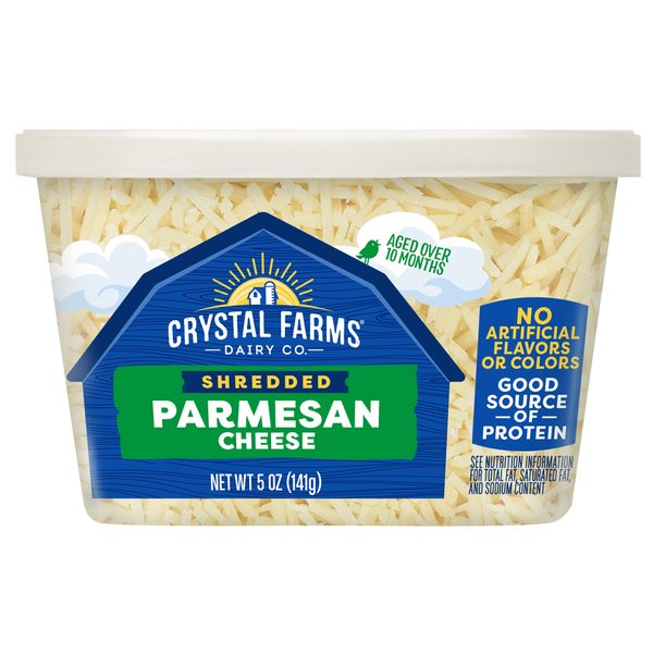 Crystal Farms Parmesan Shredded Cheese  DestGlow