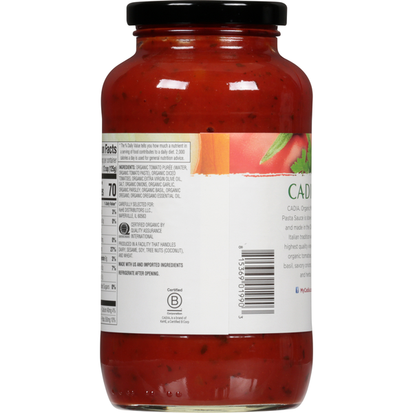 CADIA Pasta Sauce, Organic, Marinara  DestGlow