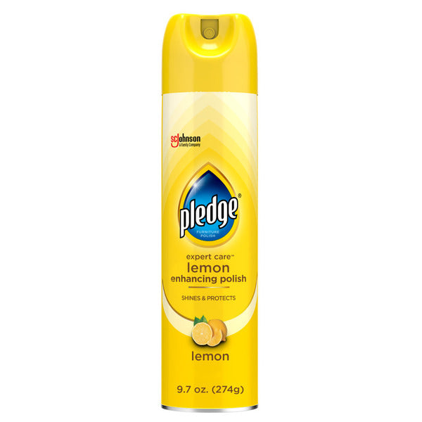 Pledge® Expert Care™ Enhancing Polish Aerosol, Lemon Scent, Shines &amp; Protects  DestGlow