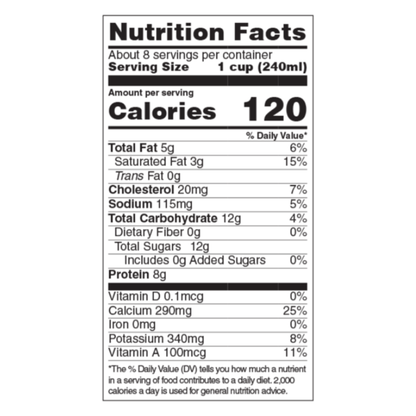 Kalona SuperNatural Organic, 2% Reduced Fat Milk, Grass-fed Cows