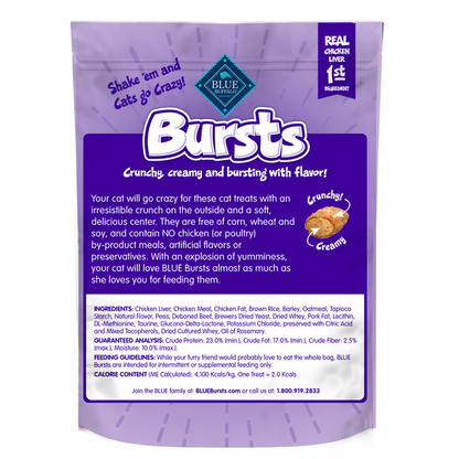Blue Buffalo Bursts Crunchy Cat Treats, Chicken Liver and Beef