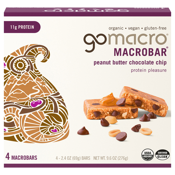 GoMacro Peanut Butter Chocolate Chip MacroBar  DestGlow