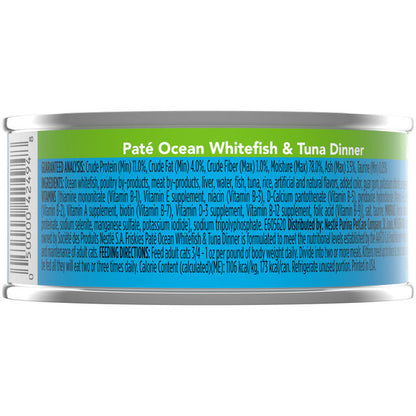 Purina Friskies Pate Wet Cat Food, Ocean Whitefish &amp; Tuna Dinner