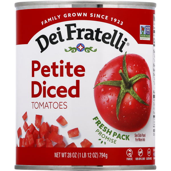 Dei Fratelli Tomatoes. Petite Diced  DestGlow
