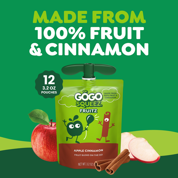 GoGo Squeez Apple Cinnamon Fruitz  DestGlow