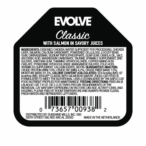 EVOLVE Classic Crafted Meals with Salmon, Wet Cat Food  DestGlow