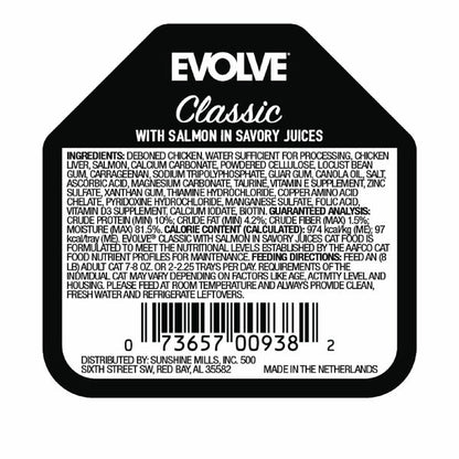 EVOLVE Classic Crafted Meals with Salmon, Wet Cat Food