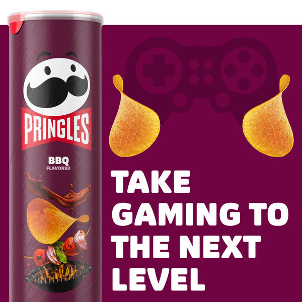 Pringles BBQ Potato Crisps Chips, Lunch Snacks, 5.5 oz