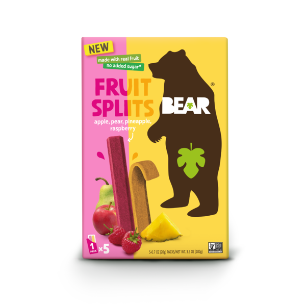 BEAR Snacks Fruit Splits, Raspberry Pineapple