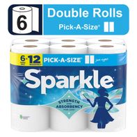 SPARKLE PICK-A-SIZE PAPER TOWELS, 6 DOUBLE ROLLS️  DestGlow