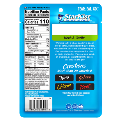 StarKist Tuna Creations Herb &amp; Garlic Pouch
