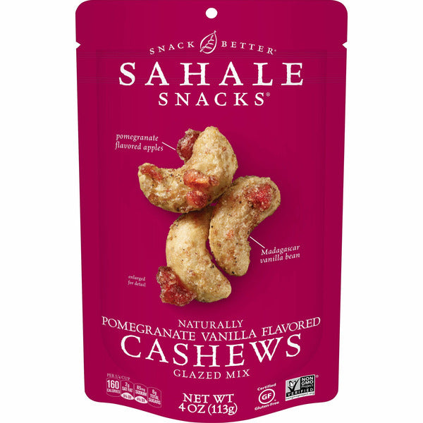 Sahale Snacks Glazed Mix, Pomegranate Vanilla Flavored Cashews  DestGlow