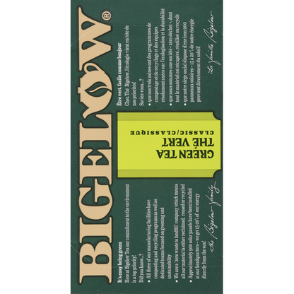 Bigelow Green Tea, Classic, Bags
