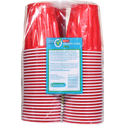 Simply Done Plastic Cups, Party, 18 Fluid Ounce, Big Pack