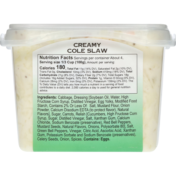 Garden-Fresh Foods Cole Slaw, Creamy  DestGlow
