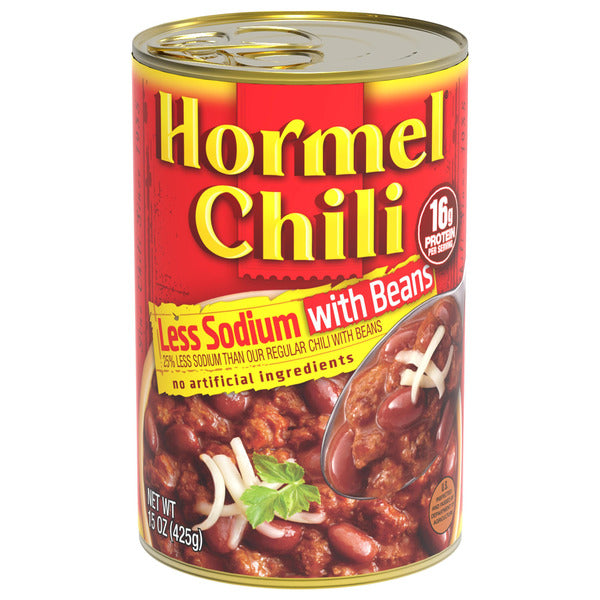 Hormel Less Sodium Chili with Beans  DestGlow