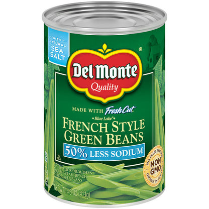 Del Monte 50% Less Sodium French Style Green Beans