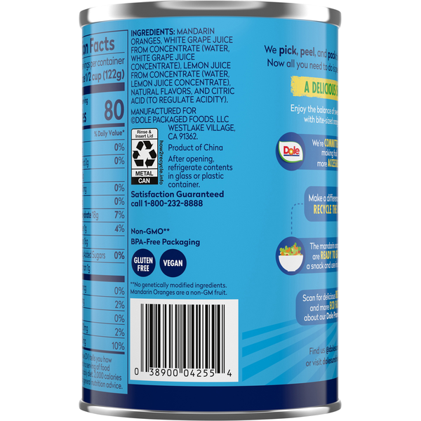 Dole No Sugar Added Mandarin Oranges  DestGlow
