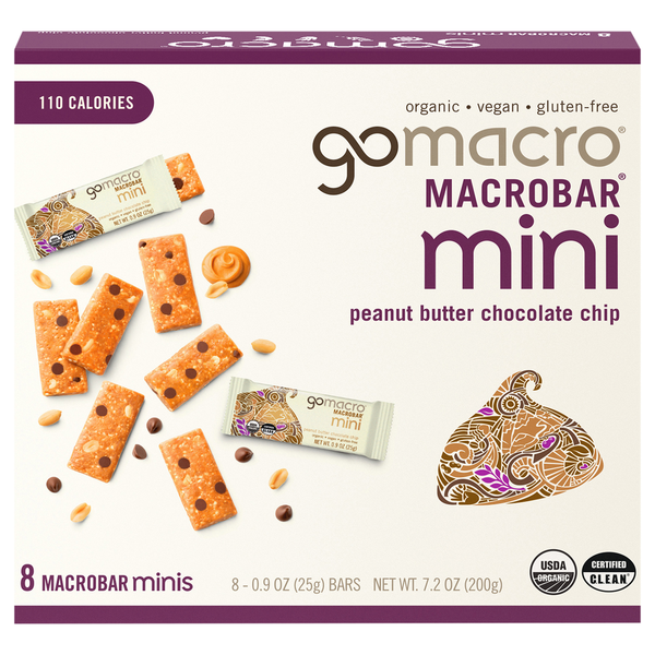 GoMacro Peanut Butter Chocolate Chip Mini MacroBar  DestGlow