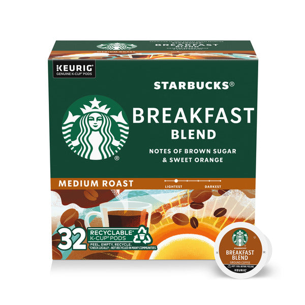 Starbucks Breakfast Blend Medium Roast K-Cup Coffee  DestGlow
