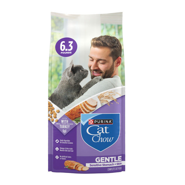Purina Cat Chow Gentle Dry Cat Food, Sensitive Stomach + Skin