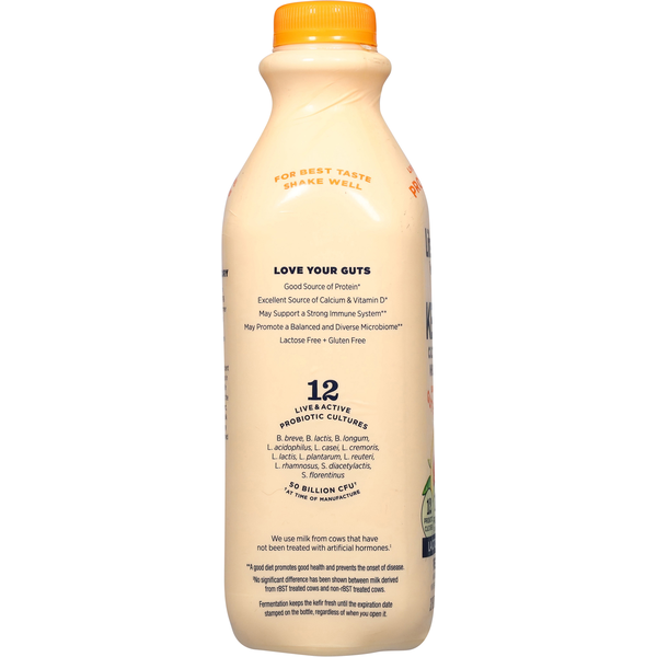 Lifeway Lactose Free Cultured Whole Milk Peach Kefir  DestGlow