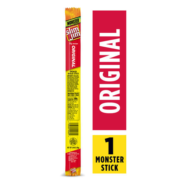 Slim Jim Monster Smoked Meat Sticks, Original Flavor  DestGlow