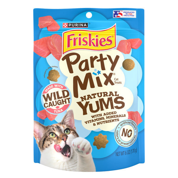 Purina Friskies Natural Cat Treats, Party Mix Natural Yums With Wild Tuna