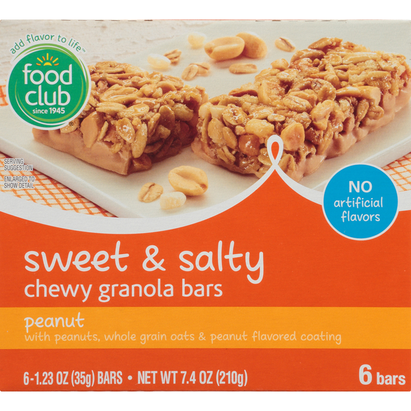 Food Club Sweet &amp; Salty Peanut Chewy Granola Bars