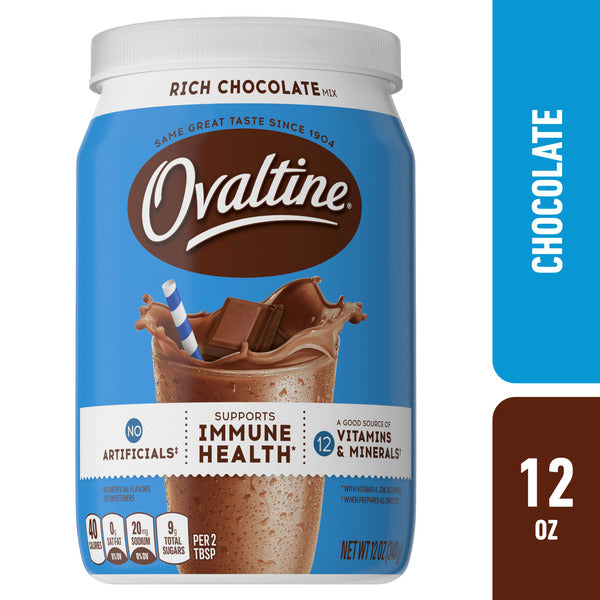 Ovaltine Rich Chocolate Powdered Drink Mix Canister  DestGlow