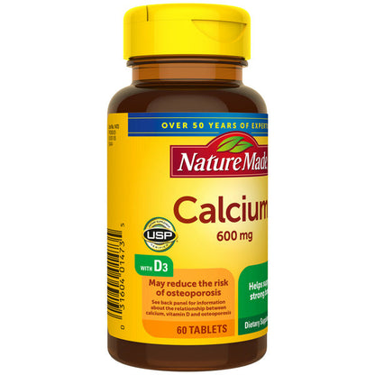 Nature Made Calcium 600 mg with Vitamin D3 Tablets