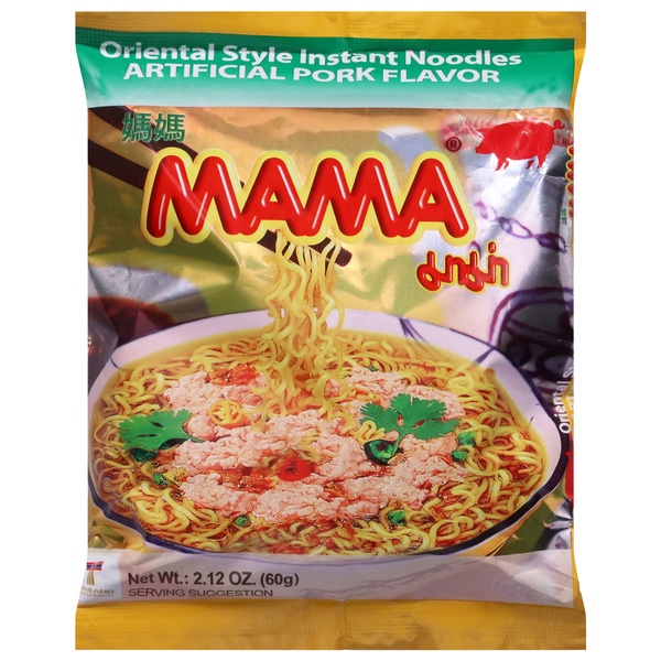 Mama Instant Noodles, Pork Flavor, Oriental Style  DestGlow