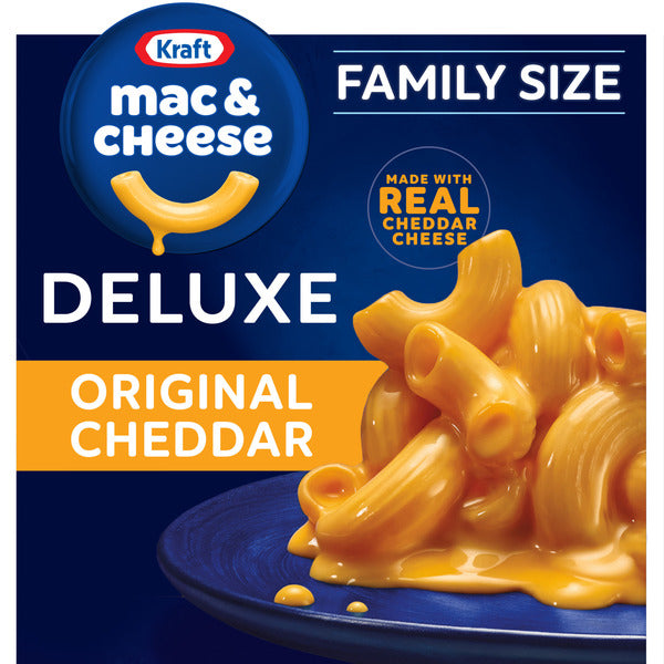 Kraft Deluxe Original Cheddar Mac &amp; Cheese Dinner Family Size  DestGlow
