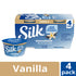 Silk Vanilla Dairy Free, Almond Milk Yogurt Alternative, Rich and Creamy Plant Based Yogurt with 5 Grams of Protein, 4 Ct, 5.3 OZ Containers  DestGlow