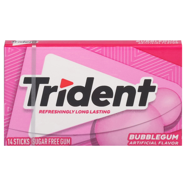 Trident Gum, Sugar Free, Bubblegum  DestGlow