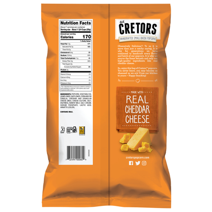 GH Cretors Flavored Popped Corn, Cheddar Cheese