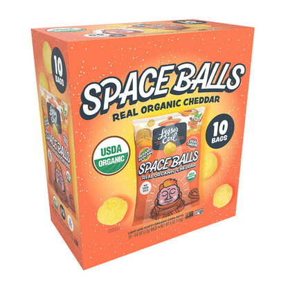 LesserEvil  Space Balls, Snack Pack Box, Real Cheese