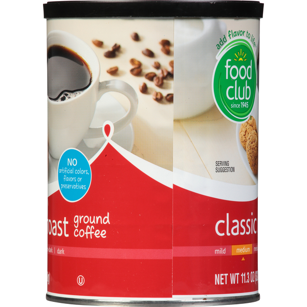 Food Club Coffee, Ground, Medium, Classic Roast  DestGlow