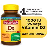 Nature Made Vitamin D3 1000 IU (25 mcg) Tablets️  DestGlow