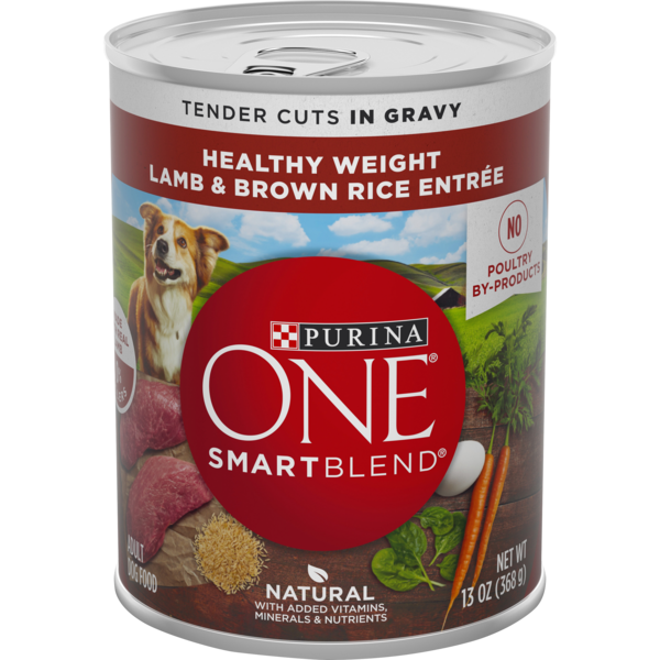 Purina ONE Weight Management, Natural Wet Dog Food, SmartBlend Healthy Weight Tender Cuts Lamb &amp; Brown Rice  DestGlow