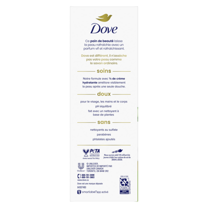 Dove Beauty Bar Soap Cool Moisture Cucumber &amp; Green Tea Scent