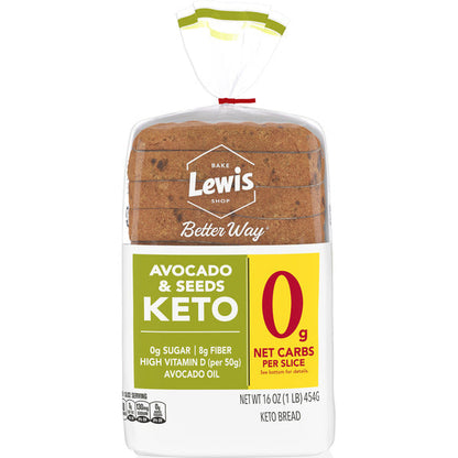 Lewis Bake Shop Avocado &amp; Seeds Keto Bread  DestGlow
