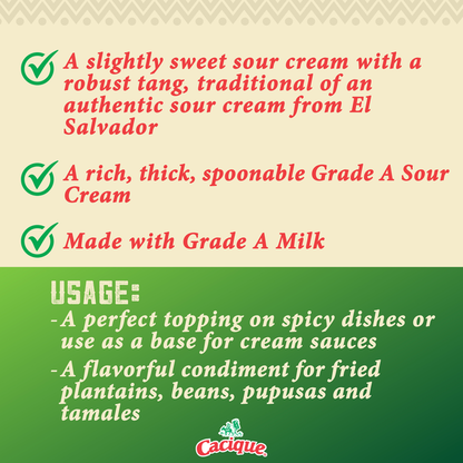 Cacique Salvadoran Style Crema Salvadorena Sour Cream