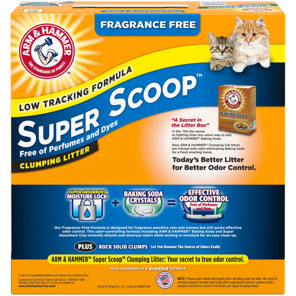 Arm &amp; Hammer Super Scoop Fragrance Free Clumping Clay Cat Litter  DestGlow